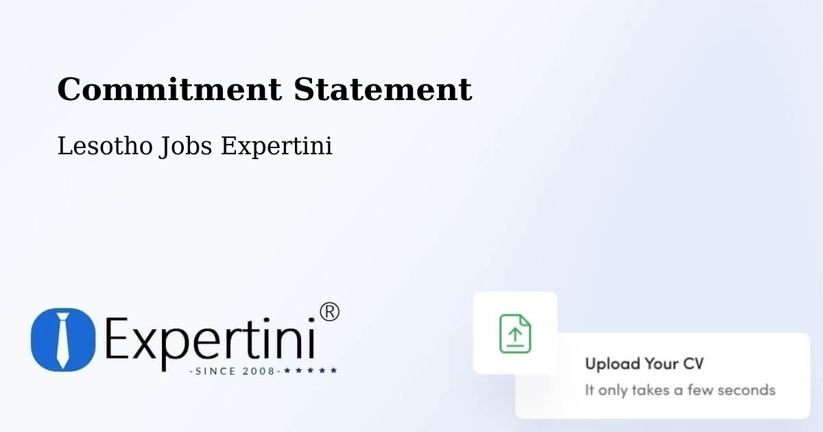 Corporate Commitment – Qacha’S Nek - Lesotho Jobs Expertini